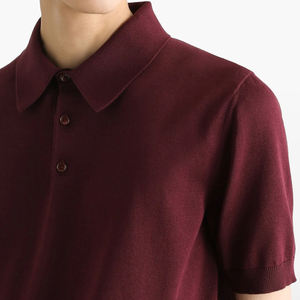 Camiseta de polo de punto de verano para hombre de diseñador de lujo con logotipo personalizado OEM, suéter de manga corta de algodón 100%, colección de verano de lujo - Product Image 2