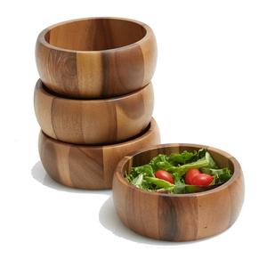 Bol à salade en bois de manguier forme ronde bol à soupe de créateur fait à la main bol de service en bois classique et élégant en gros - Product Image 2