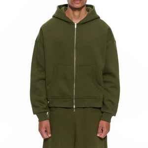 Sweat à capuche unisexe personnalisé pour homme, 100% coton, respirant, coupe-vent, 420GSM, poids lourd, style streetwear d'automne, écologique - Product Image 4