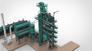 Usine de mélange de tambour d'asphalte stationnaire Composants du noyau du moteur et de la pompe Mélangeurs d'asphalte à haut rendement - Product Image 2