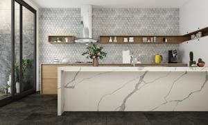 Cắt-to-kích thước calacatta <span class=keywords><strong>Quartz</strong></span> đá slab Trắng Nhân Tạo calacatta thạch anh Bàn - Product Image 6