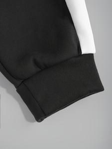 Unisex Two-Piece Spring Outdoor Activewear Set <b>Short</b>-<b>Sleeved</b> Zippered Hooded <b>Jacket</b> Drawstring Pants Solid Breathable Quick-Dry - Product Image 4