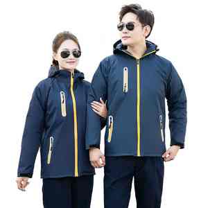 Veste coupe-vent softshell personnalisée pour hommes, randonnée en plein air, cyclisme, camping, course à pied, imperméable, respirante, légère, ODM Supply - Product Image 2