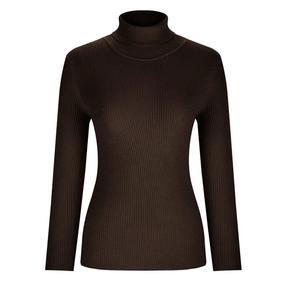 Suéter de Punto de Cuello Alto para Mujer, de Alta Calidad, para Invierno, Suave, Transpirable, Elástico, con Logotipo Personalizado, Informal - Product Image 6