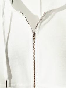 Veste à capuche à double fermeture éclair ajustée pour femme en molleton de coton avec panneau structuré à manches longues Veste décontractée de style de vie - Product Image 3