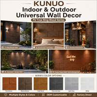 Panel Dinding Dekoratif 3D PU Faux Wood Ring untuk Latar Belakang Pajangan Toko Butik dan Pelapis Dinding