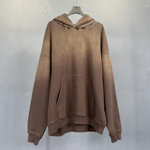 Sweat-shirt à capuche vintage à logo personnalisé, lourd, lavage à l'acide, sweat-shirt à capuche pour homme, taille plus, sweat-shirt à capuche pour homme - Product Image 2