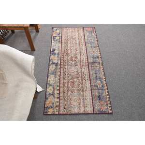 Vintage Classic <b>Red</b> <b>Wool</b> Patchwork Rug 9x12 Rectangle Hallway Abstract Pattern 10mm Thick Latex Backing for Entryway Bedside - Product Image 1