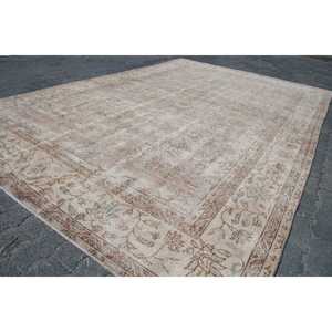 พรมวินเทจสไตล์ตุรกี ขนาด 7.7x12.3 ฟุต พรมสีน้ำตาลลายสัตว์ขนาดใหญ่ - Product Image 3
