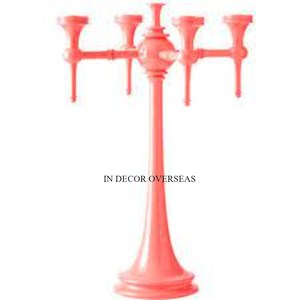 Candelabro de aspecto clásico plateado brillante pulido de calidad superior HECHO DE Metal de 7 brazos soporte de vela accesorios de decoración de boda - Product Image 4