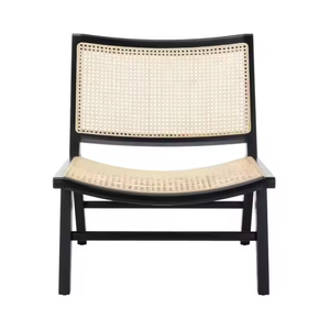 Hot Sale Minimalist Design Teak Wicker Cane Woven Solid Wood Natural Rattan Lounge <b>Chair</b> for Living Room & Park Use - Product Image 1