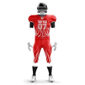 Uniformes de fútbol americano personalizados para adultos Unisex de talla grande transpirable 100% poliéster de secado rápido conjuntos de bajo precio entrega rápida - Product Image 3