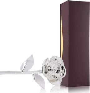 Fleur en métal précieux naturel plaqué argent - Product Image 3