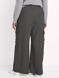 กางเกงจ็อกเกอร์กางเกงคาร์โก้สำหรับผู้หญิงโอเวอร์ไซส์ซักได้มีกระเป๋าข้างที่ทันสมัย - Product Image 5