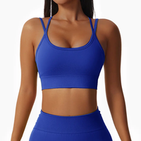 Soutien-gorge de sport léger et respirant sans coutures pour femme, rembourré, pour l'entraînement, le fitness et le yoga, personnalisable, en coton, vente en gros