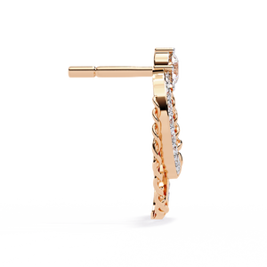 Boucles d'oreilles en or 18 carats avec diamants brillants de laboratoire, design élégant - Product Image 5