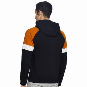 Wholesale Hoodie For Men's Pullover Casual Wear Fleece Fabric Block Hoodies With Customized Logo And Design - Product Image 2