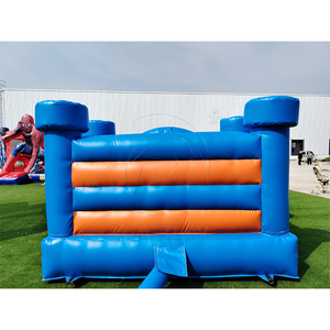 Château gonflable bleu en PVC avec toboggan, motif éléphant, pour tout-petits, idéal pour les fêtes d'anniversaire d'enfants et la location commerciale - Product Image 3