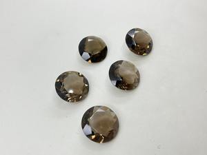 Smoky Quartz Faceted 25mm Round Shape Loose Gemstones in 25mm for <b>Jewelry</b> <b>Making</b> - Product Image 2