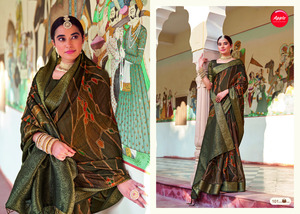 Gauri ผ้าถักขอบผ้าที่อุดมไปด้วยชิกุส่าหรีผ้าที่อุดมไปด้วยเสน่ห์ของอินเดียและปากีสถาน - Product Image 2