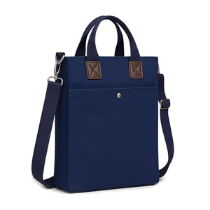 Bolsa de Mano de Algodón Azul Marino para Oficina, 11 x 13 Pulgadas, 330 GSM, Cosida a Mano, Reutilizable, para Llevar al Hombro, Embalaje Personalizado para Regalos - Product Image 1