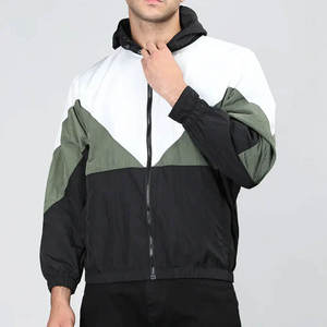 Color Panel <b>Waterproof</b> Windbreaker Softshell <b>Jacket</b> for Men's Outerwear Full Zipper Softshell Windbreaker <b>Jackets</b> with Hood - Product Image 1
