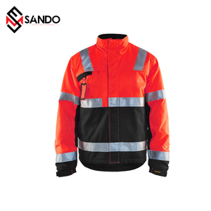 Chaqueta DE SEGURIDAD reflectante de alta visibilidad unisex con bolsillos con cierre de cremallera para deportes al aire libre y actividades nocturnas - Product Image 5