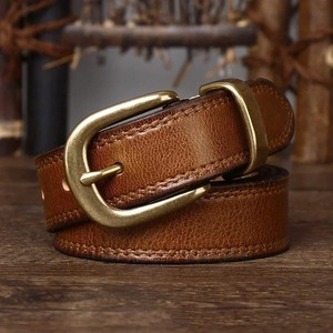 Ceintures en cuir véritable à boucle ardillon pour hommes vente en gros - Product Image 3