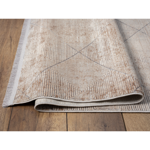 พรมปูพื้นเน็ตไลน์ โฮมดีโป รุ่นเบจ โมเดิร์น มาซซินี 1490 ผลิตจากวิสโคส 60% อะคริลิก 40% ไม่หลุดร่วง ทำความสะอาดง่าย ทนทาน - พรมปูพื้นและชุดพรมสำหรับบ้าน - Product Image 3