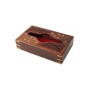 Servilletero de madera de mango hecho a mano y caja de pañuelos utilizada para fines decorativos de mesa - Product Image 2