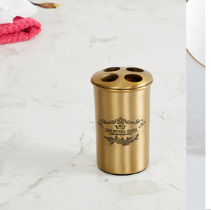 Portaescobillas de metal martillado de níquel brillante Accesorios de baño de tendencia reciente de metal de alta calidad a precio mayorista - Product Image 4