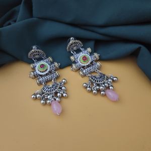 ต่างหูสตั๊ดสองโทนสีออกซิไดซ์เกรดสูงเครื่องประดับแฟชั่นคุณภาพสูงจากผู้ผลิตอินเดียรูปทรงเรขาคณิต - Product Image 1