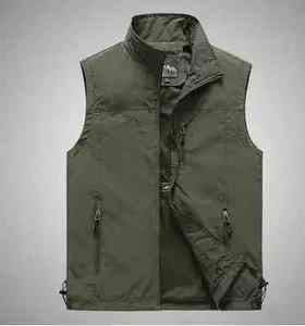 เสื้อกั๊กผู้ชายแห้งเร็วแบบลำลอง, เสื้อแจ็คเก็ตแขนกุดหลายกระเป๋าขนาดใหญ่6XL PCS-R-154ผ้าแคนวาสไซส์2025ฤดูใบไม้ผลิฤดูร้อน - Product Image 2