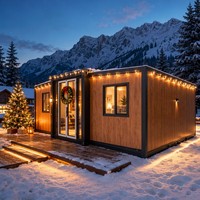 Villa familiale préfabriquée haut de gamme de 20 pieds, maison modulaire 2 chambres avec cuisine et salle de bain pour hôtel-resort et logement permanent