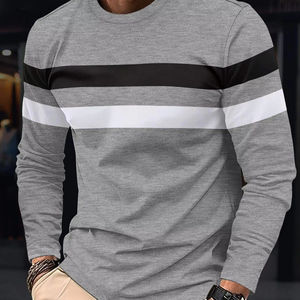 เสื้อยืดคอกลมแขนสั้นผู้ชายผ้าฝ้าย 100% สกรีนโลโก้ด้านหน้า สไตล์วินเทจ ลายนูน/สกรีน พิมพ์ลายเรียบ - Product Image 1