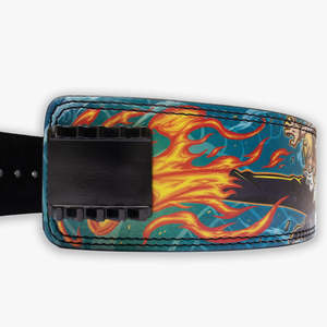 เข็มขัดยกน้ำหนักทำจากหนัง10มม. เข็มขัดหัวอลูมิเนียมสำหรับฝึกยกน้ำหนัก - Product Image 3