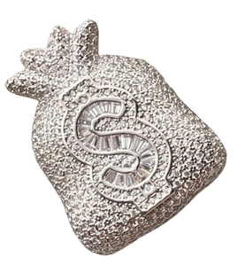 แหวนเพชรมอยส์ซอไนต์สัญลักษณ์ดอลลาร์ที่สวยงามเครื่องประดับแวววาวของสะสมทันสมัยด้วยเงินสเตอร์ลิง925 - Product Image 6