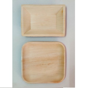 Lot durable de 2 assiettes rectangulaires jetables en vente chaude Option de vaisselle écologique pour les fêtes, les événements de restauration - Product Image 1