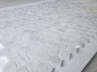 Mosaïques Nid d'Abeille 2025 30,5x30,5cm en Marbre Blanc de Carrare, Pierres Naturelles de 5cm, Motif Fabriqué en Turquie, Luxe Moderne pour Salle à Manger et Salle de Bain