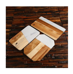 เขียงไม้อะคาเซียธรรมชาติทำด้วยมือกระดานเสิร์ฟตกแต่งตามธรรมชาติ - Product Image 1