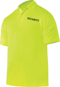 Polo jaune unisexe pour hommes Nouvel uniforme de garde de sécurité avec broderie à manches courtes disponible dans toutes les tailles - Product Image 2