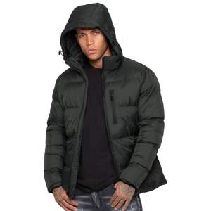 Custom Men's Canvas <b>Puffer</b> <b>Jacket</b> <b>Long</b> Sleeve <b>Hooded</b> Windproof Warm Winter Coat Breathable Outerwear Wholesale Price - Product Image 5