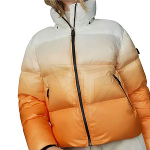 Veste d'hiver imperméable à capuche pour femme, personnalisable avec logo, respirante, en nylon/polyester tricoté, motif uni, vente en gros - Product Image 5