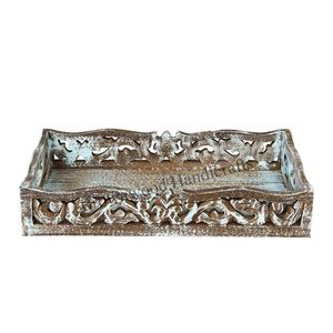 ถาดไม้โบราณถาดไม้มะม่วงสำหรับตกแต่งงานแกะสลักอเนกประสงค์ - Product Image 6