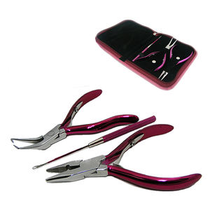 ชุดคีมต่อผมจมูกแบบเข็มเกรดสูงชุดคีมหนีบผมด้ามสีน้ำตาลเข้มชุดคีมทำจากสแตนเลส - Product Image 6