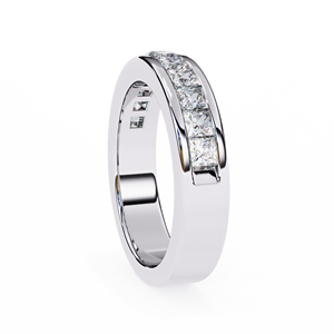 Anillo de compromiso de boda de diamante certificado IGI con ajuste de punta de corte de princesa de oro sólido clásico de 14 quilates - Product Image 3