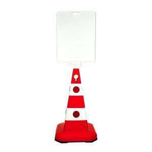 60cm Rubber Waterproof Cat's Eye Roadway Safety Traffic Cones with 50-Piece Set & Weights - Product Image 5