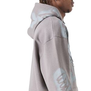 Térmica de fabricación personalizada bordado hombres 400gsm 500gsm peso pesado sin cuerda doble capa Cropp oversize heavyweight HOODIE - Product Image 5