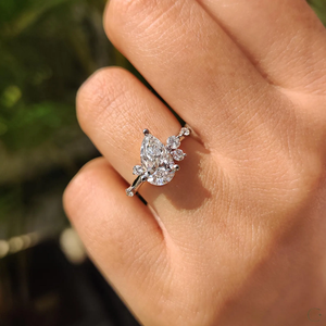 Bague en diamant de laboratoire de 1 à 2 carats, faite à la main, qualité de coupe exceptionnelle, plaqué or rose 14 carats, certifiée IGI, origine éthique, pour les occasions fines - Product Image 1