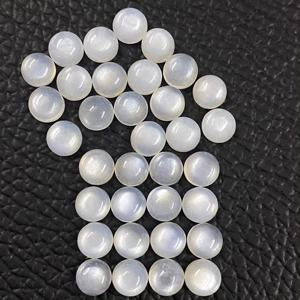 7mm naturel blanc pierre de lune lisse Cabochons AAA Grade fait à la main inde certifié pierres précieuses en vrac pour bijoux en gros en vrac faible - Product Image 1